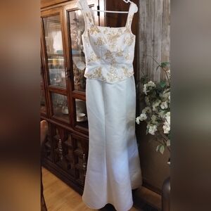 JOLI Prom Ivory & Gold Gown (10)